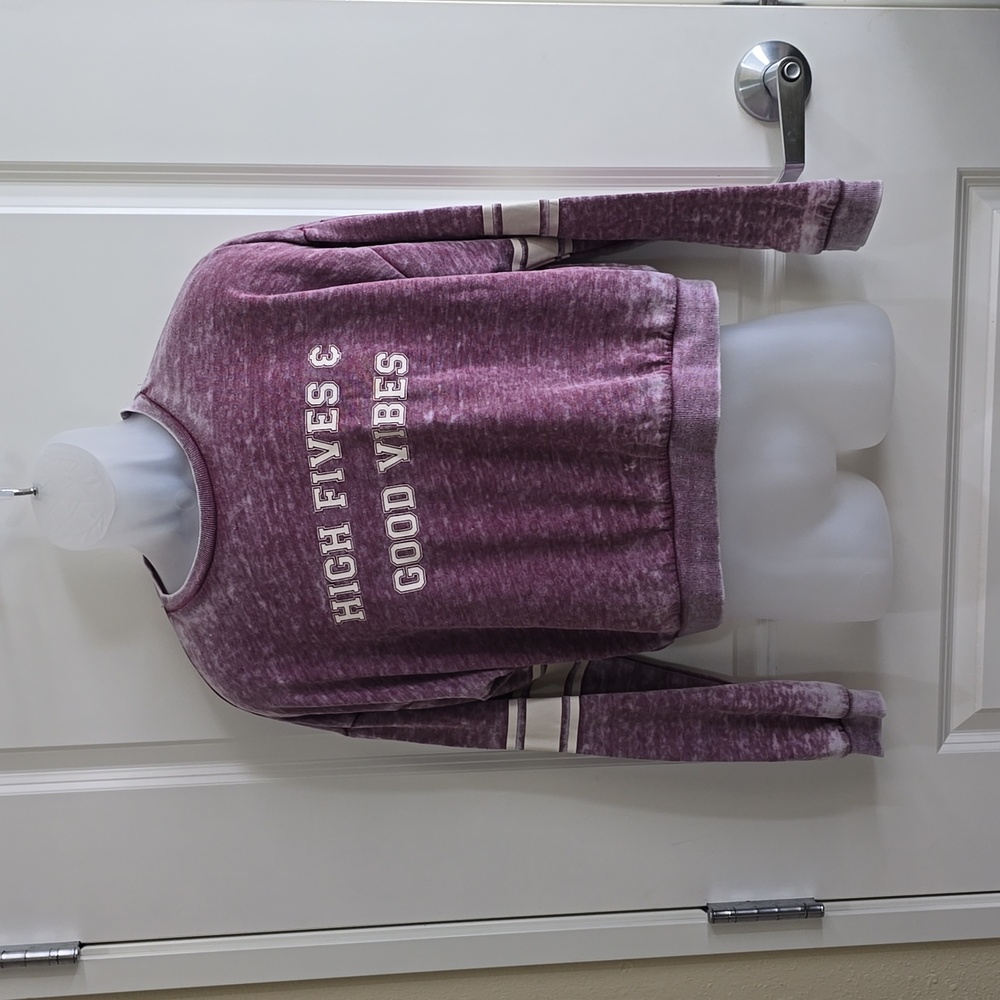 Forever 21 Purple white long sleeve Size Large